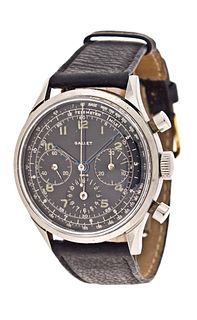 A mid 20th century Gallet Jim Clark Multichron 12 wrist chronograph