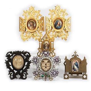 French Reliquary, and 5 Assorted Table Altars