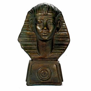 Cast-Bronze Egyptian Style Bust