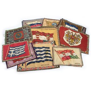 Collection of Flannel Tobacco Flags, Late 19th/Early 20th Century