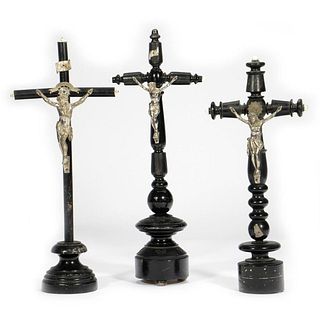 3 Large Souvenir Standing Crucifixes