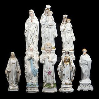 Group of 8 Porcelain Religious Figurines