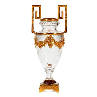 Neoclassical Style Ormolu-mounted Crystal Urn