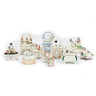 Group of 10 Porcelain Boxes and Figures