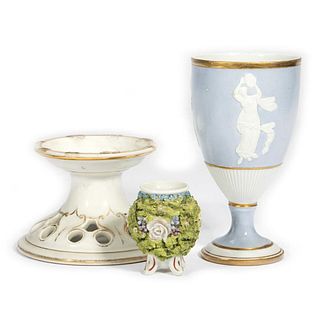 Wedgwood Style Vase, with 2 others