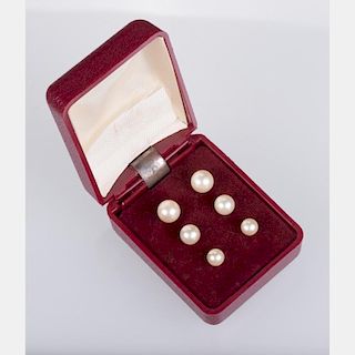 A Group of Three Pairs of Pearl Earrings,