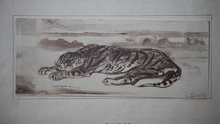 Eugene Delacroix - Sleeping Tiger