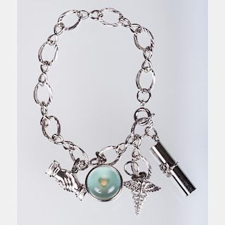 A Silver Charm Bracelet.