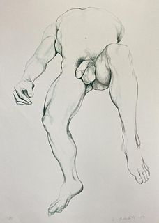 Lowell Nesbitt - Nude Male