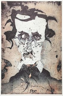 Horst Janssen - Portrait of Edgar Allan Poe