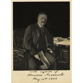 Theodore Roosevelt Signed Photograph as President