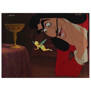 Captain Hook and Tinker Bell production cels and production background from Peter Pan