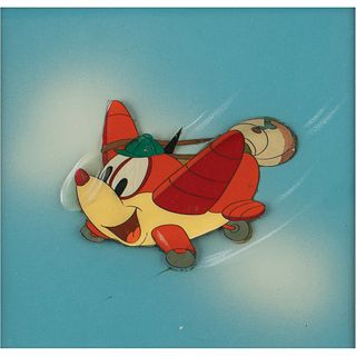 Pedro the mail plane production cel from Saludos Amigos