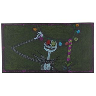 Jack Skellington production concept storyboard painting from Nightmare Before Christmas