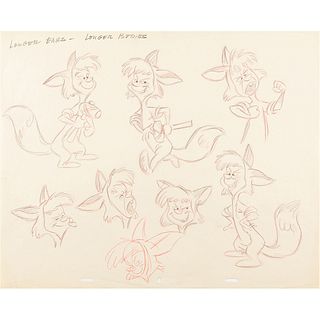 Lost Boy preliminary production model sheet from Peter Pan