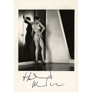 Helmut Newton Signed Postcard