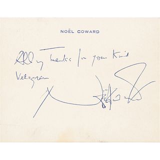 Noel Coward Signature