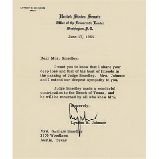 Lyndon B. Johnson Typed Letter Signed