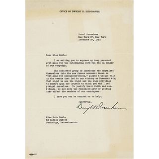 Dwight D. Eisenhower Typed Letter Signed as President-Elect