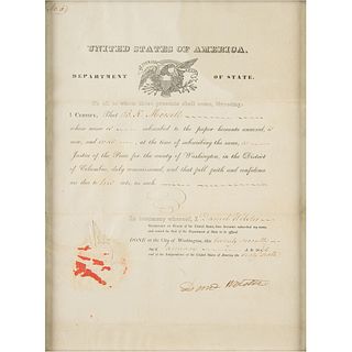 Daniel Webster Document Signed