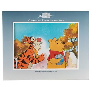 Winnie the Pooh and Tigger production cels from Pooh's Grand Adventure: The Search for Christopher Robin