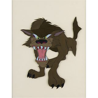 The evil wolf production cel from Peter and the Wolf