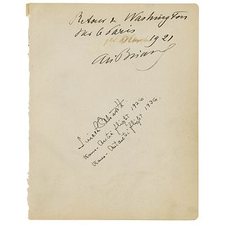 Aristide Briand and Lincoln Ellsworth Signatures