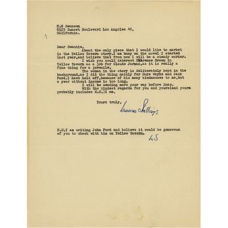 Laurence Stallings Typed Letter Signed