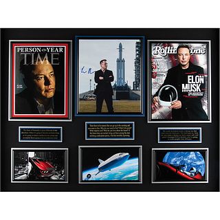 Elon Musk Signed Photograph Display