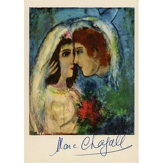 Marc Chagall Signed Postcard