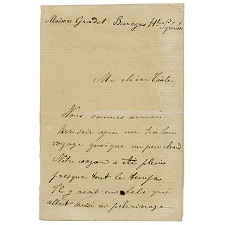 Henri de Toulouse-Lautrec Autograph Letter Signed with Sketch