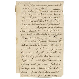 Robert Fulton Autograph Manuscript Signed