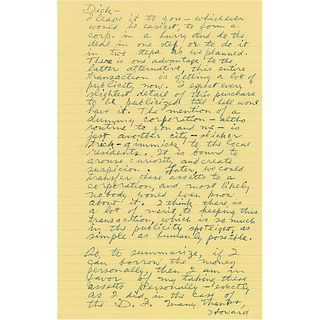 Howard Hughes Autograph Letter Signed