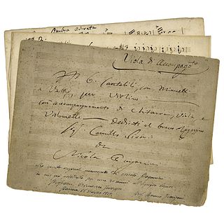 Niccolo Paganini Autograph Musical Manuscript