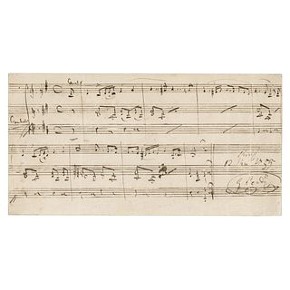 Giuseppe Verdi Autograph Musical Quotation Signed