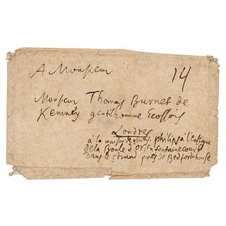 Gottfried Wilhelm Leibniz Hand-Addressed Envelope
