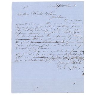 Samuel Colt Autograph Letter Signed