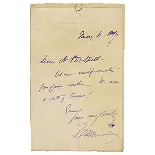 Thomas Henry Huxley Autograph Letter Signed