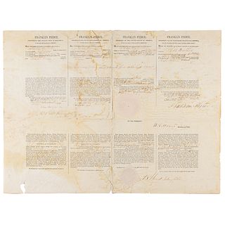 Franklin Pierce Document Signed as President