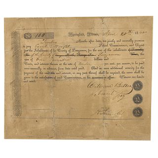 Abraham Lincoln Document Signed