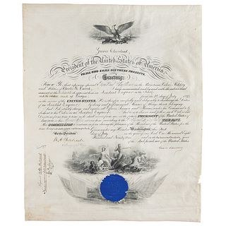 Grover Cleveland Document Signed as President