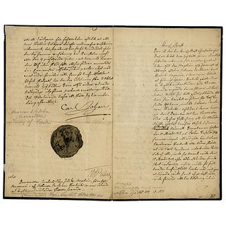 King Charles XIV John of Sweden Letter Signed