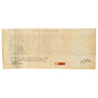 Pope Clement XI Document Signed