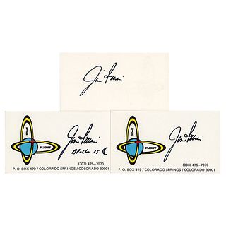 Jim Irwin (3) Signed Business Cards