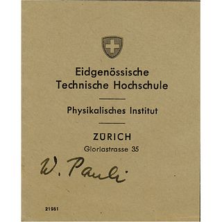 Wolfgang Pauli Signature