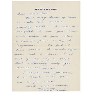 Pat Nixon Autograph Letter Signed