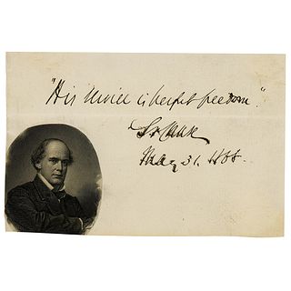 Salmon P. Chase Autograph Quotation Signed