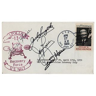 Apollo 13 Signed Recovery Cover