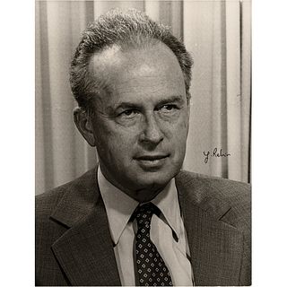 Yitzhak Rabin Signed Photograph