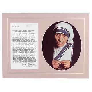 Mother Teresa Typed Letter Signed